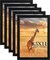 Picture Frame Black Set of 5, Certificate Frame Poster and Photo frame, Horizontal and Vertical Formats for Wall or Tabletop, 8.5x11 Frame with Shatter Resistant Plexiglass